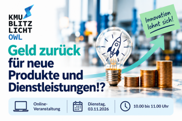 KMU-Blitzlicht: Geld zurück für neue Produkte und Dienstleistungen!?